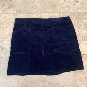 BDG navy blue corduroy mini skirt